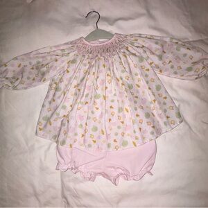 Pink and White Kids Dress Set